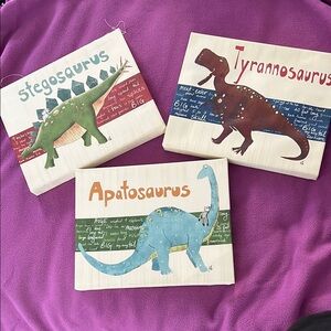 Dinosaur Canvas Art Set
